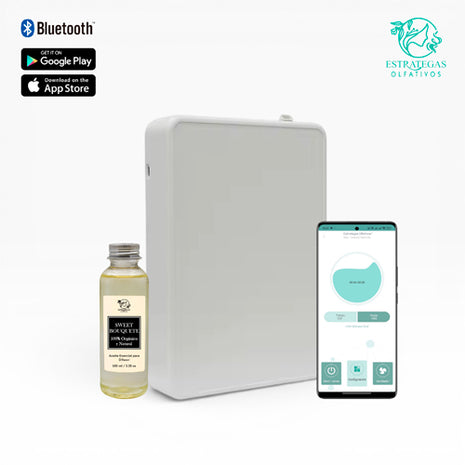 Estrategas Olfativos Difusor Aromático Slim SLB-00 blanco con depósito de 500ml