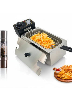 Starlux Freidora Eléctrica SMF-02 Gris, 4 piezas
