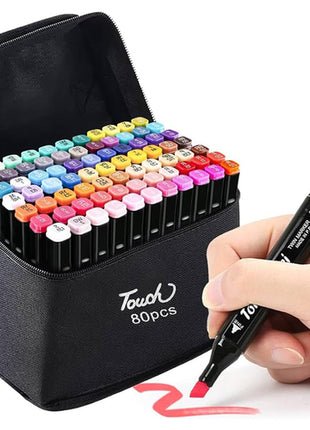 Touch 80 set de plumones Mod. SP2P80, con 80 pzs de doble punta