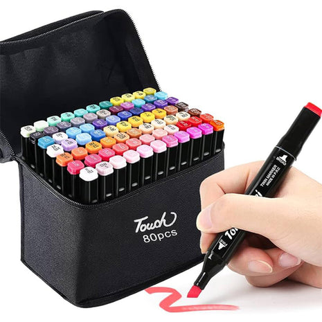 Touch 80 set de plumones Mod. SP2P80, con 80 pzs de doble punta