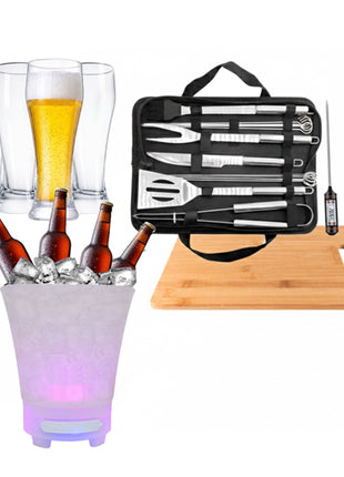 Gift Box Set de Utensilios para Parrilla y Accesorios SPE-0726 Multicolor 7 piezas