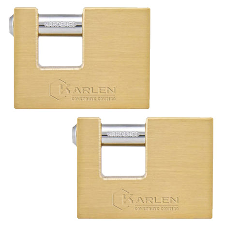 Kit 2 piezas Candado rectangular 60mm Karlen