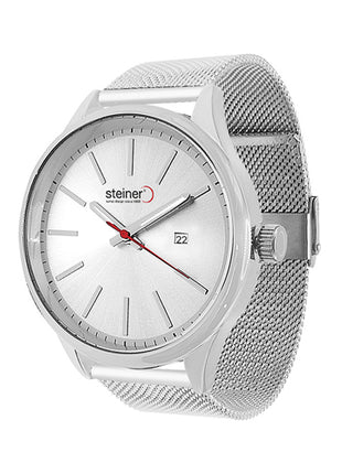 Steiner Reloj para caballero ST25310WQ8 plata con extensible de acero inoxidable