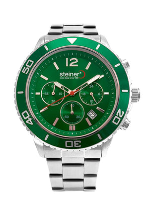 Steiner Reloj para caballero ST25370ME plata con cronógrafo