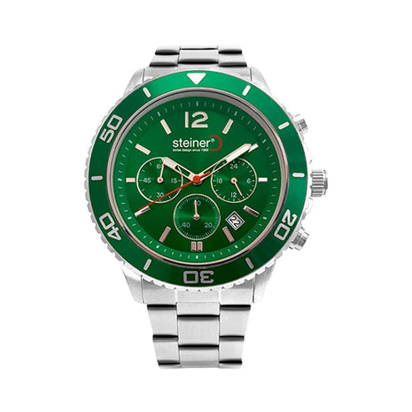 Steiner Reloj para caballero ST25370ME plata con cronógrafo