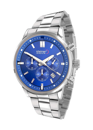 Steiner Reloj para caballero ST25373ME plata con cronógrafo