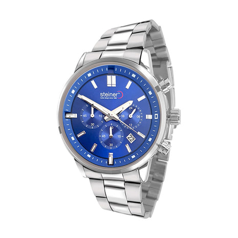 Steiner Reloj para caballero ST25373ME plata con cronógrafo