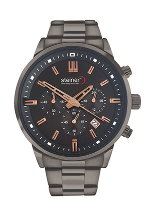 Steiner Reloj para caballero clásico ST25376ME negro análogo