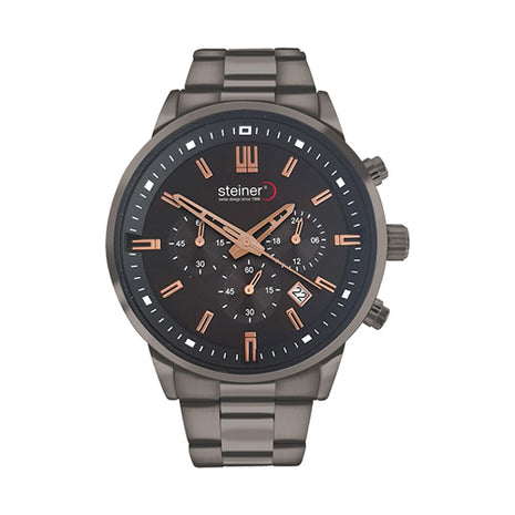 Steiner Reloj para caballero clásico ST25376ME negro análogo