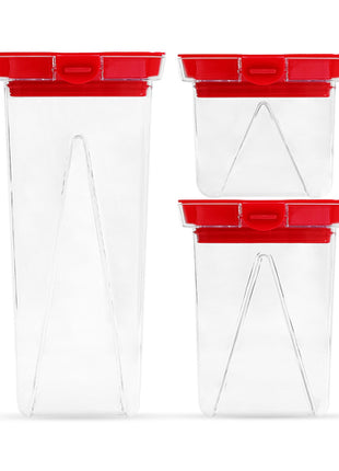 Steiner Set de contenedores rectangulares ST3032 transparente de 3 piezas de plástico