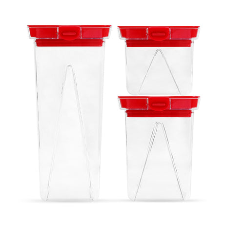 Steiner Set de contenedores rectangulares ST3032 transparente de 3 piezas de plástico