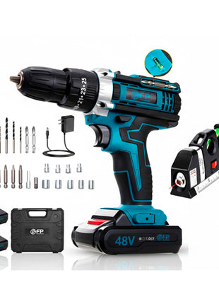 Pointek Set de Taladro con Accesorios STR-NL02 Azul
