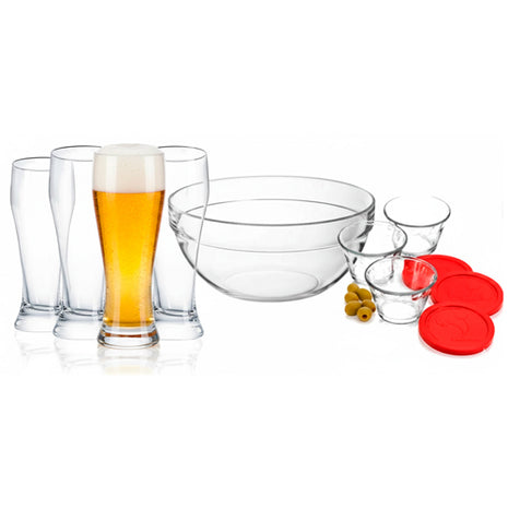 Gift Box Set de vasos y accesorios SVCB-1126 Vidrio 8 piezas