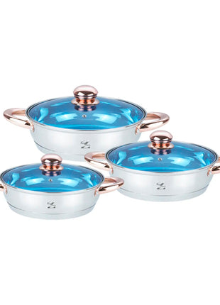 Swiss Zurich Set de Arroceras SZ6CH plata 6 piezas mango Soft Touch