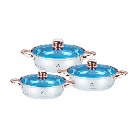 Swiss Zurich Set de Arroceras SZ6CH plata 6 piezas mango Soft Touch