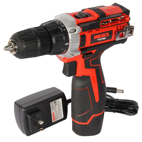 Mikels Taladro Atornillador Inalámbrico TAI-12 rojo con negro de 12V batería recargable