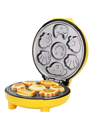 Sokani wafflera Mod. WEI-24, color: amarillo eléctrica con figuras infantiles