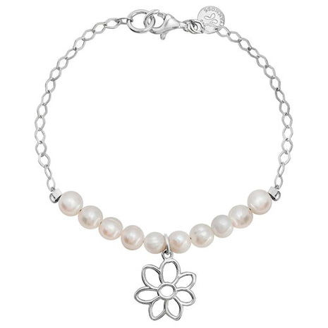 Tanya Moss Pulsera Flor Verano con Cadena y Perlas YB2982 plata .925