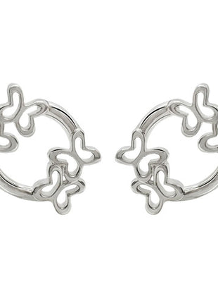 Tanya Moss Aretes Aro Mariposas YE2825 plata .925