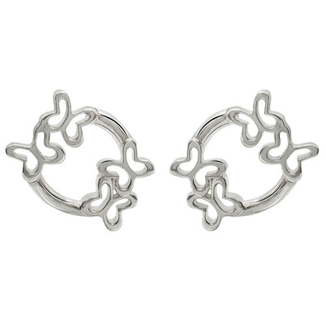 Tanya Moss Aretes Aro Mariposas YE2825 plata .925