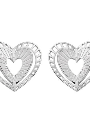 Tanya Moss Broqueles Corazón Destello YE2853 plata .925