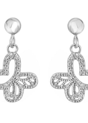 Tanya Moss Aretes Monarca con Circonias YE2885 plata .925