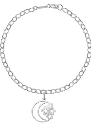 Tanya Moss Pulsera Charm Celeste Luna y Estrella YLB2925 plata .925