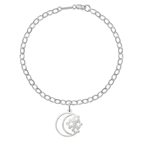 Tanya Moss Pulsera Charm Celeste Luna y Estrella YLB2925 plata .925