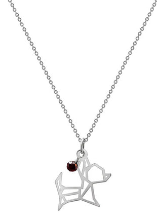 Tanya Moss Dije Origami Perrito con Granate YLP2914 plata .925