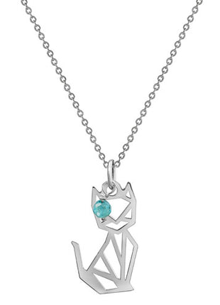 Tanya Moss Dije Origami Gato con Apatita YLP2915 plata .925