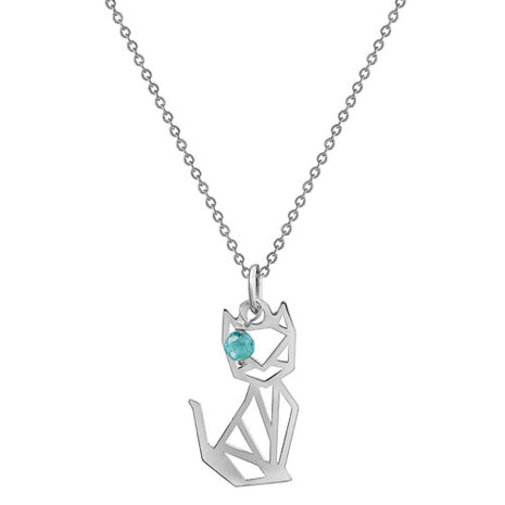 Tanya Moss Dije Origami Gato con Apatita YLP2915 plata .925
