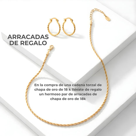 Zvezda Cadena Torsal ZCA-CH-T3-50-PRO 3mm Chapa De Oro 18K Arracadas
