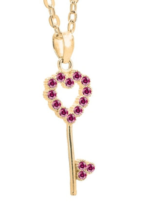 Collar Llave Corazón ZCO-CH-LLAV-ROS Zvezda
