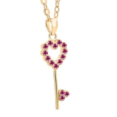 Collar Llave Corazón ZCO-CH-LLAV-ROS Zvezda