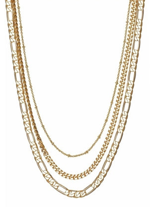 Collar triple de chapa de oro 18K ZCO-CH-TRIP-GSO Zvezda