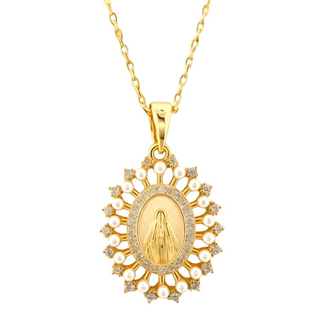 Zvezda Collar Virgen Milagrosa ZCO-CH-VIRMIL Chapa 18K
