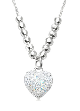 Zvezda Collar De Corazón Lleno ZCO-CORA-LLE Plata 925