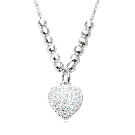 Zvezda Collar De Corazón Lleno ZCO-CORA-LLE Plata 925