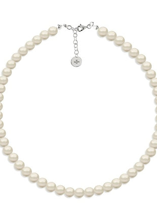 Collar de plata Perlas de Crystal ZCO-PRLS8L-CRM ZVEZDA