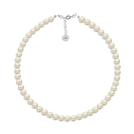 Collar de plata Perlas de Crystal ZCO-PRLS8L-CRM ZVEZDA