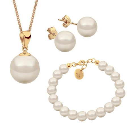 Set Collar con dije, aretes y pulsera ZET-CH-PR-CRM Zvezda