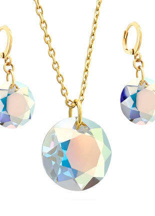 Zvezda Juego Collar y Aretes Classic ZJU-CLAS-CH-AB Aurora Boreal Chapa 18K
