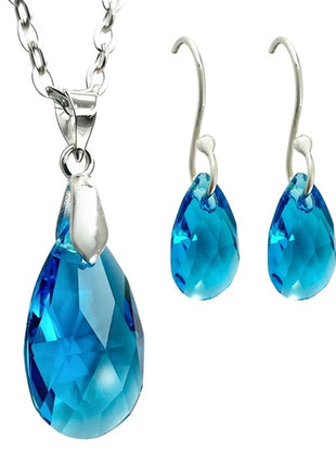 Juego de collar y aretes ZJU-LEA-BLUE Zvezda
