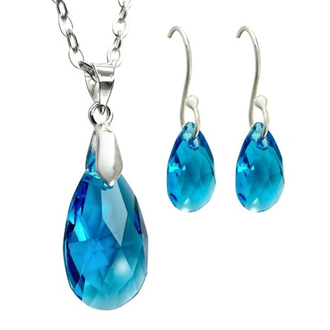 Juego de collar y aretes ZJU-LEA-BLUE Zvezda
